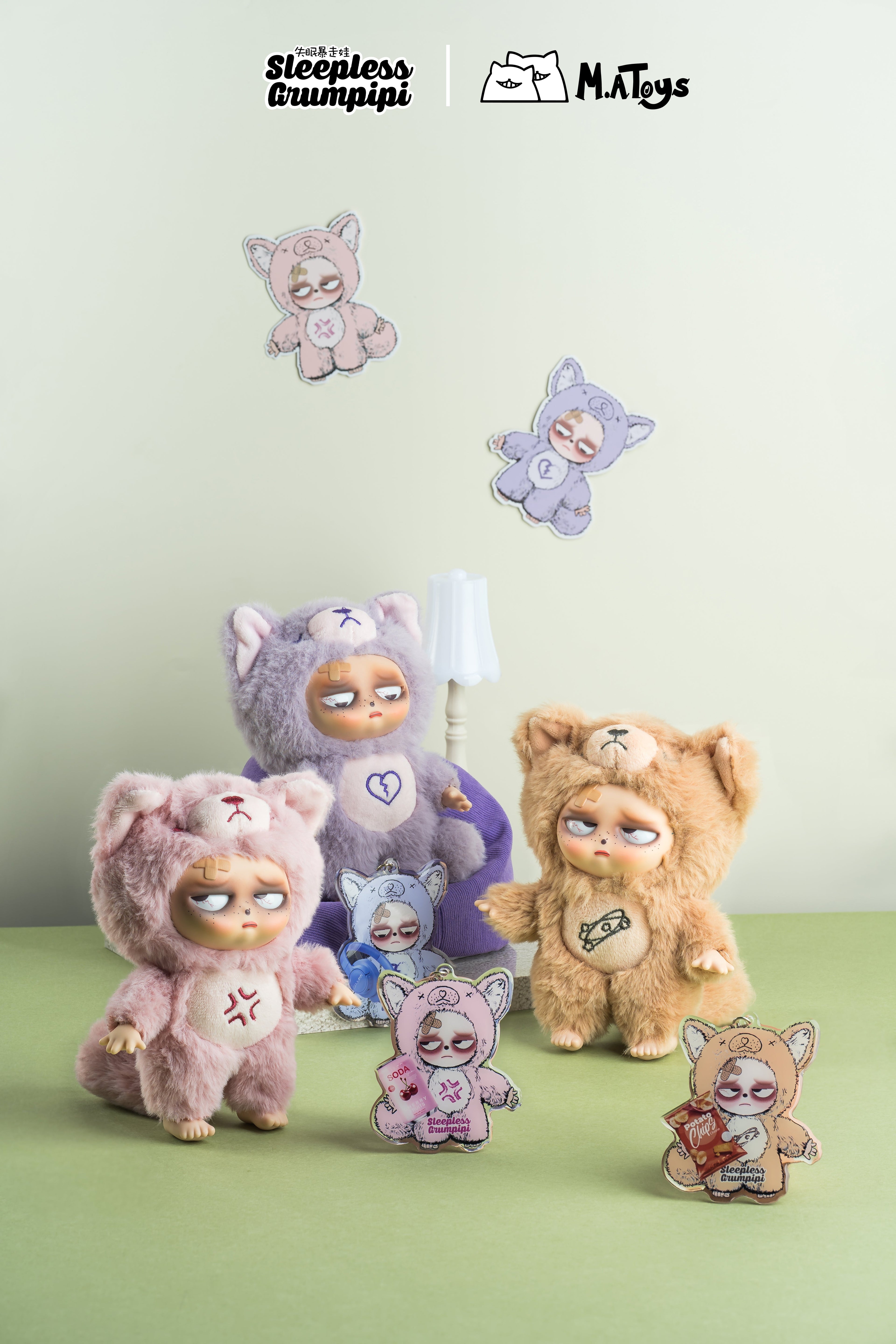 Sleepless Grumpipi Vinyl Face Plush Doll