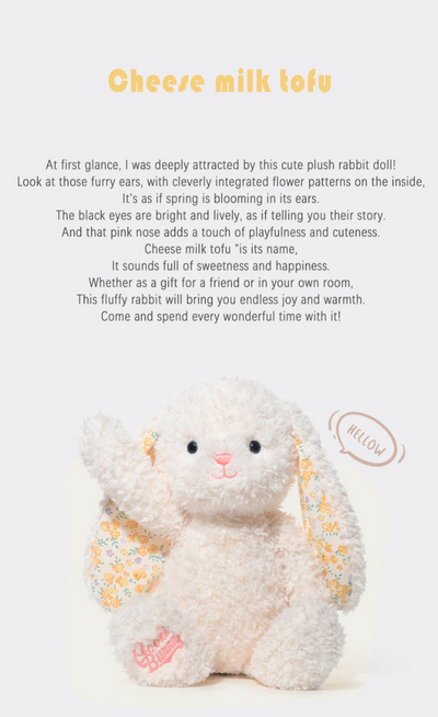 Jooki Original YUMMY RABBIT Cheese Milk Tofu Plush