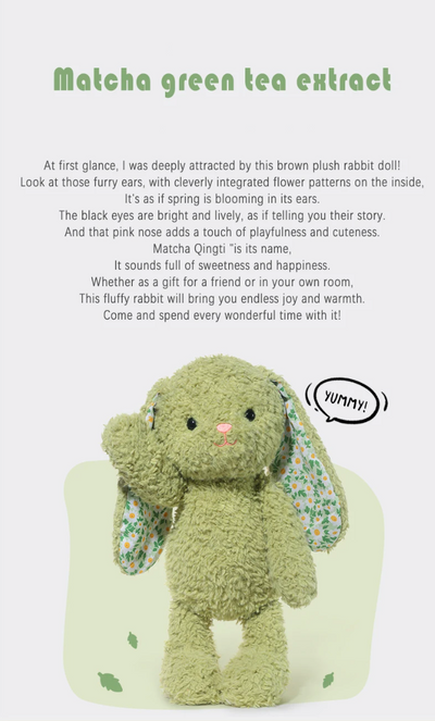 Jooki Original YUMMY Green Matcha RABBIT Plush