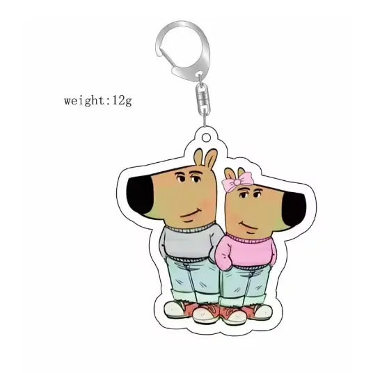 Just A Chill Guy and Girl Keychain - Surprey